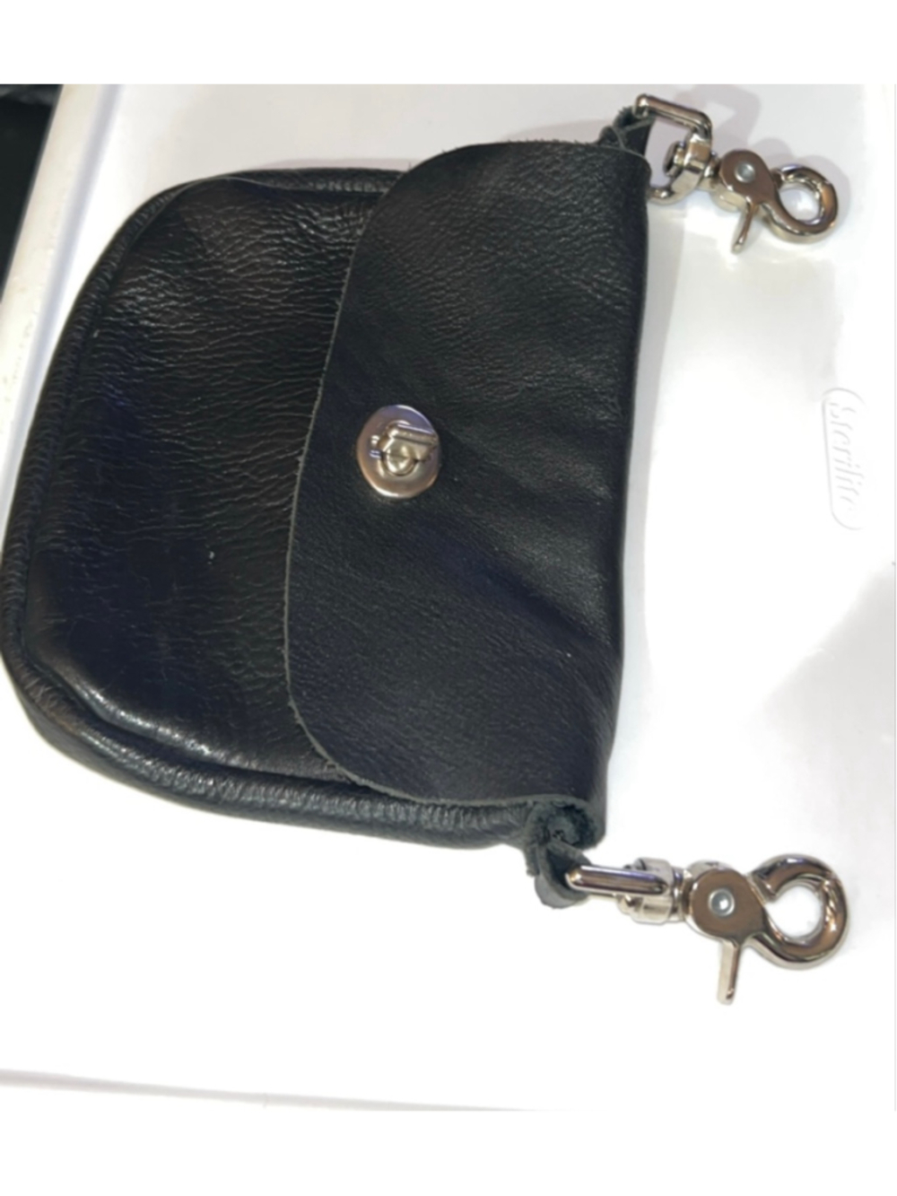 Women's Crankbrothers Black Leather Key & Card Holder One Size